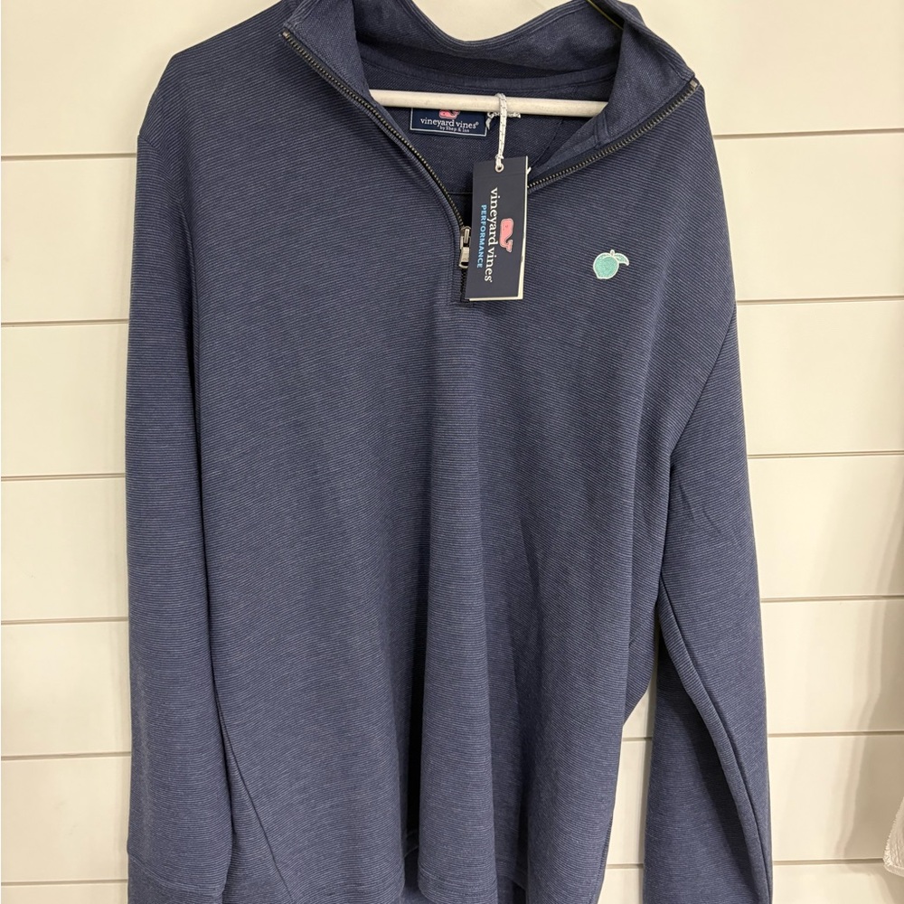Vineyard Vines Men's Navy Zip-Up Sweater